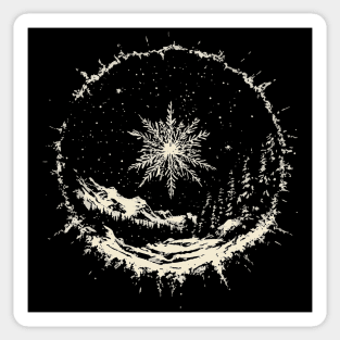 Snow Dome - Tribal Winter Design Sticker